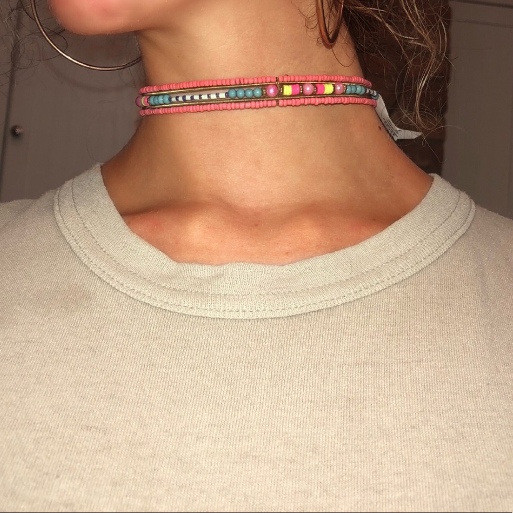 Beaded boho choker